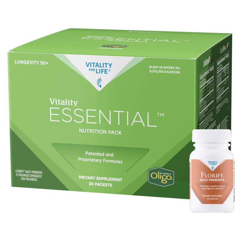 Paquete de nutrición Vitality Essential, producto oficial de Melaleuca
