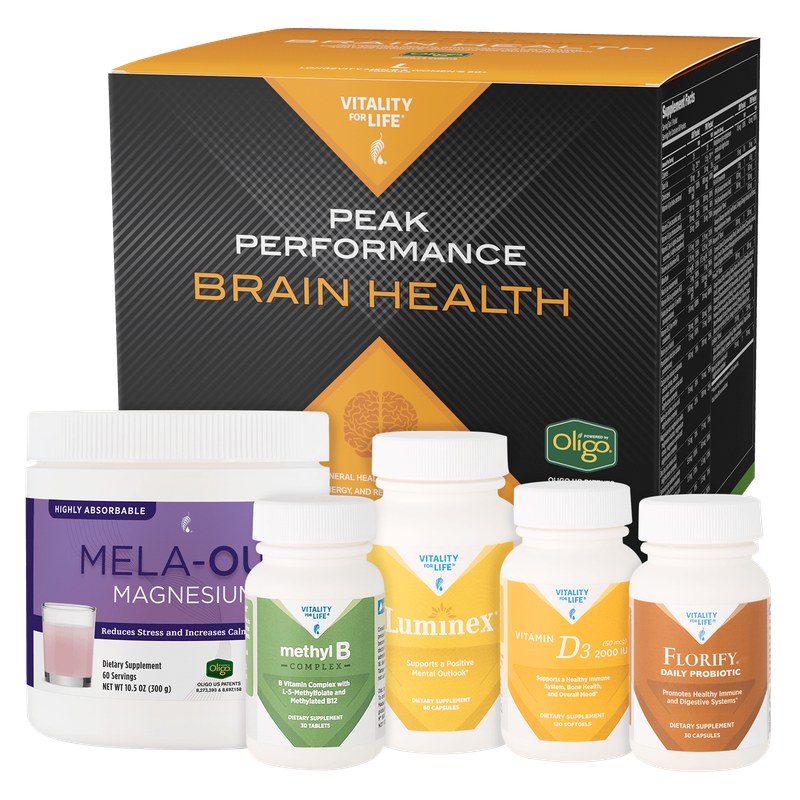 Conjunto Peak Performance para el cerebro y el estado de ánimo, producto oficial de Melaleuca