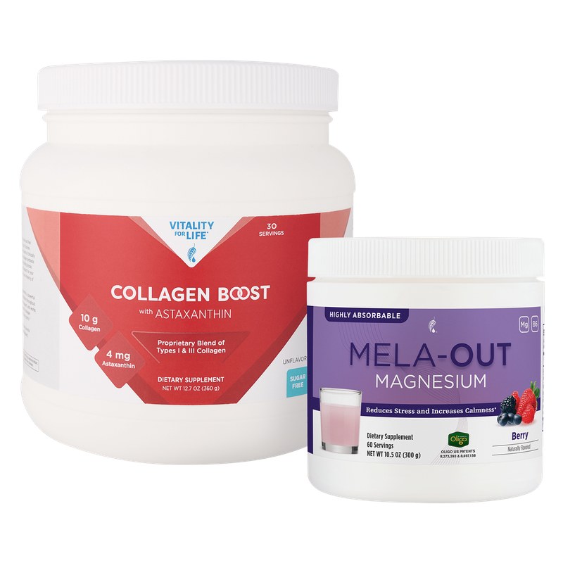 Promoción especial: conjunto Collagen Boost y MelaOut, producto oficial de Melaleuca